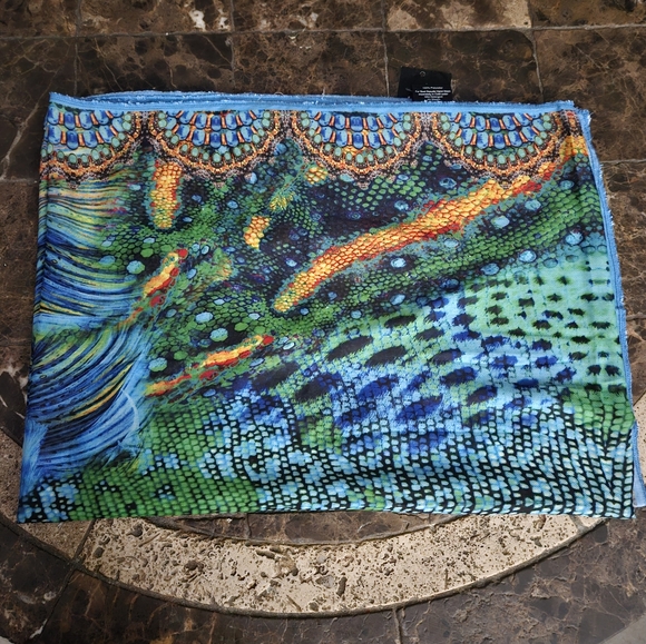 Sakkas Tuma Colorful Printed Lightweight Gauzy Scarf Shawl NWT - Picture 8 of 8